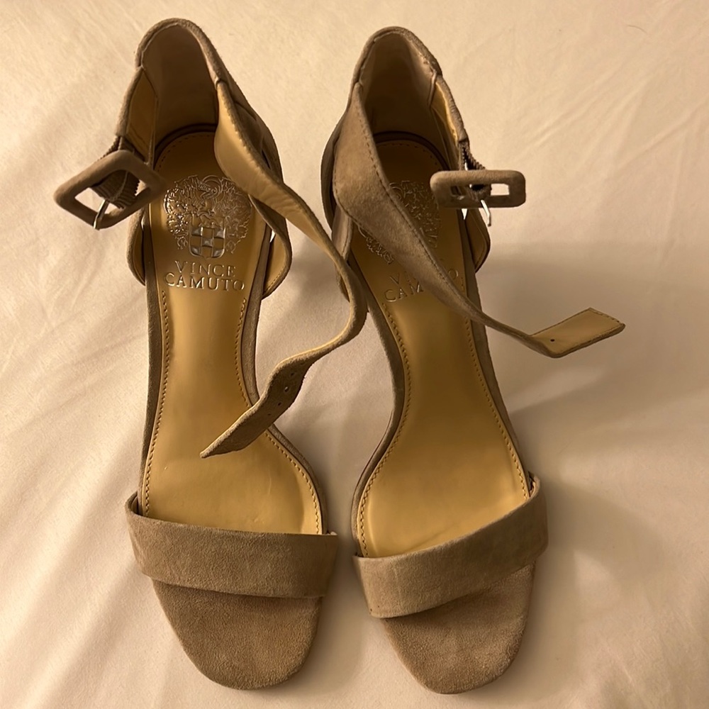 Vince Camuto Bevvyn Taupe Heeled Sandals